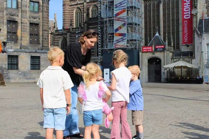 Amsterdam: 1,5-hour Interactive Kids Tour in the City - Where the walking tour really starts, Royal Palace meeting to Dam Square