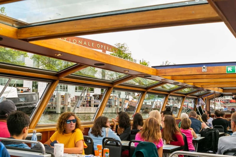 Amsterdam: 75 Minute City Canal Cruise with Audio Guide - Modern Waterfront Stops: IJ River, A’DAM Lookout, NEMO, and Museum Quarter