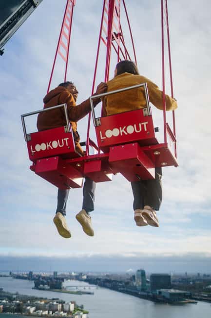 Amsterdam: A'DAM Lookout Entry Ticket with 1 drink - Optional thrill add-ons: Over the Edge swing and the Amsterdam VR ride