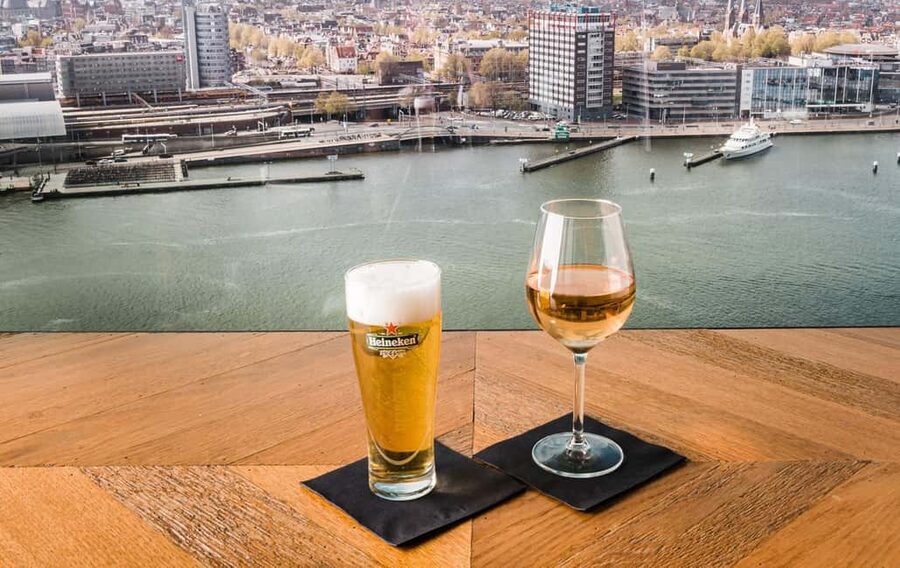Amsterdam: A'DAM Lookout Entry Ticket with 1 drink - The elevator jump that sets the tone, up to 20 floors fast