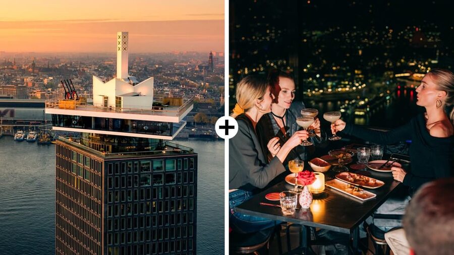 Amsterdam: A'DAM Lookout Ticket and Lunch or Dinner Voucher - Interactive exhibition and the smartphone audio guide