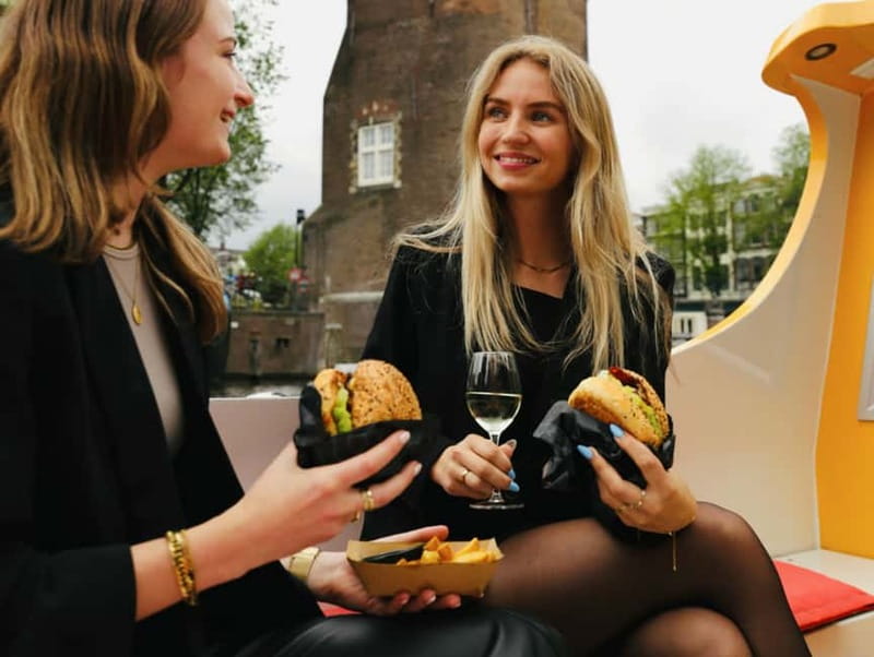Amsterdam: Burger Cruise - Burgerbar & Canal Cruise - What You Eat: Burgerbar Burger, Fries with Mayo, and 1 Included Drink