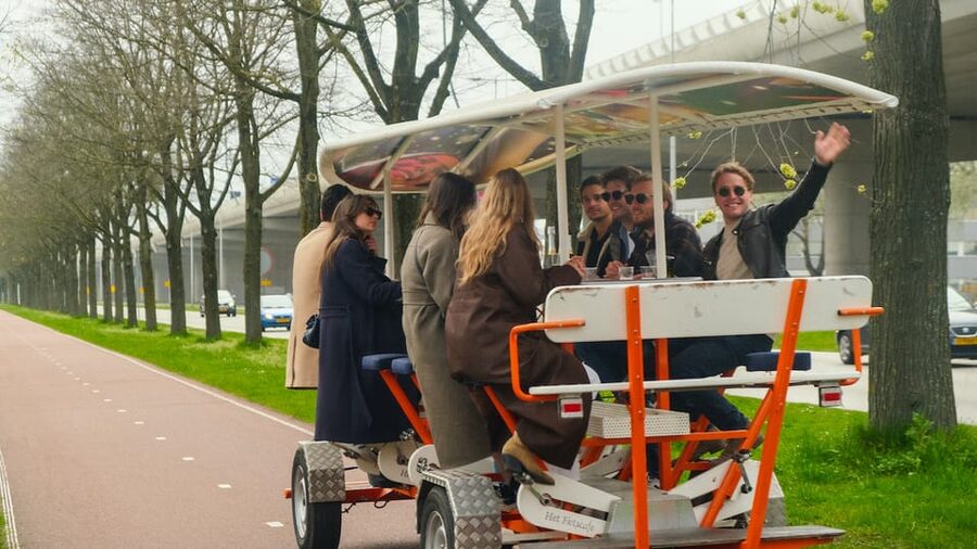 Amsterdam: Dutch Prosecco Party Bike - The Coffeeshop Sloterdijk Stop: A Quick Reset Without Losing Momentum