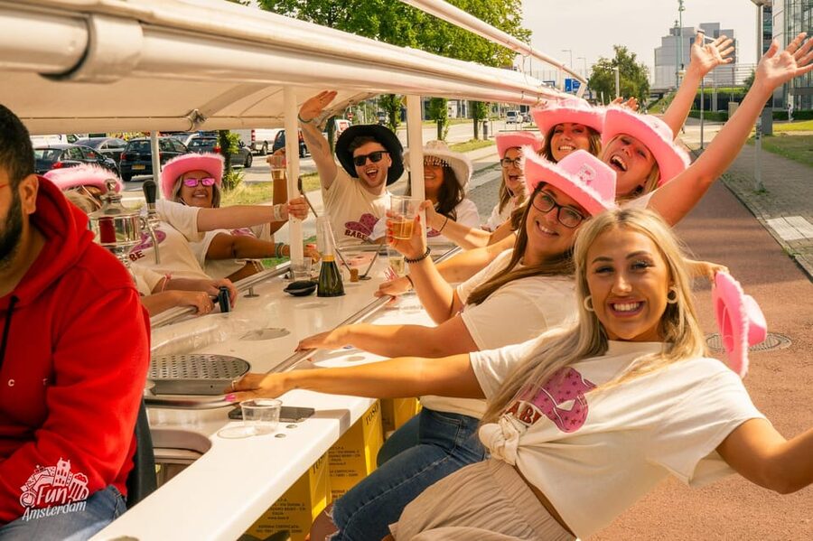 Amsterdam: Dutch Prosecco Party Bike - Meeting at Rhoneweg 1 and Making the Most of 75 Minutes