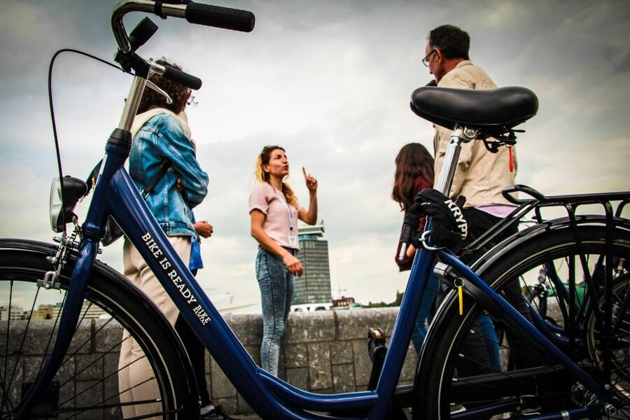 Amsterdam full day tour: Walking, Biking & Cruising - Entering Amsterdam from Beursplein at 10:00