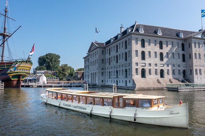 Amsterdam Historic Tour On Classic Saloon Boat - Dutch National Opera and the Stopera building view
