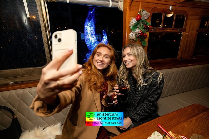 Amsterdam Light Festival: Heated Boat Cruise + Hot Drinks & Bite - Amsterdam Light Festival at Night: Imagine Beyond, Seen From a Moving View