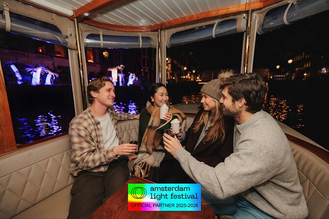 Amsterdam Light Festival Heated Cruise with Hot Drinks and Snacks - The 1 Hour 15 Minute Route Through Amsterdam’s Festival Centre