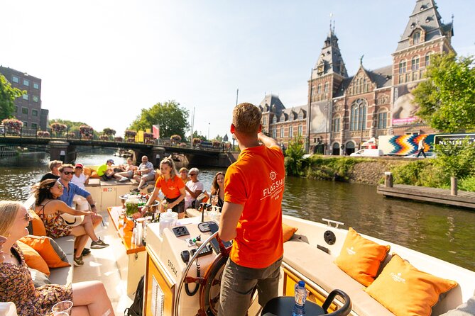 Amsterdam Luxury Canal Cruise + Unlimited Drinks & Bites option - Best time to book: sunset is popular for a reason