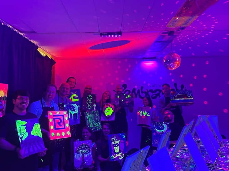 Amsterdam: Paint and Sip in the Dark at Rembrandt van Wine - Bottomless drinks, no food, and how to pace yourself