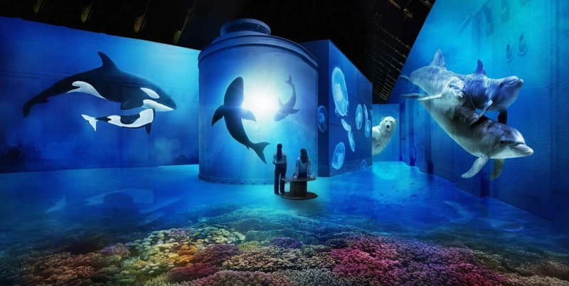 Amsterdam: Prehistoric Planet Immersive Experience Ticket - Fabrique des Lumières: a factory-sized stage for prehistoric drama