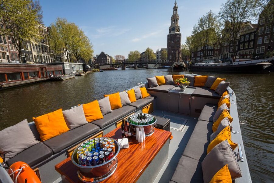 Amsterdam: Private BBQ Cruise with Personal Chef & Drinks - Boarding near Sea Palace, then settling into canal life