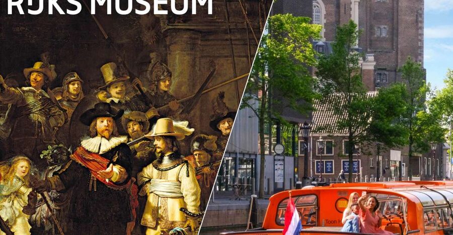 Amsterdam: Rijksmuseum Entry Ticket and Canal Cruise Combo - 1-hour Canal Belt cruise with Lovers GPS audio in 19 languages