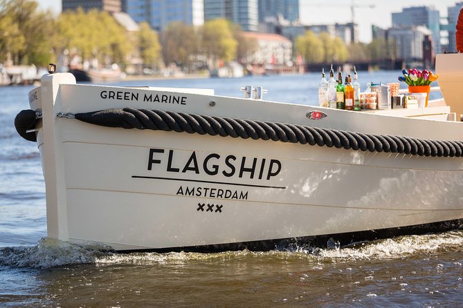 Amsterdam: Saloon Boat Cruise + Unlimited Drinks & Bite option - The Drunken Houses: a quirky stop that breaks up the big lessons