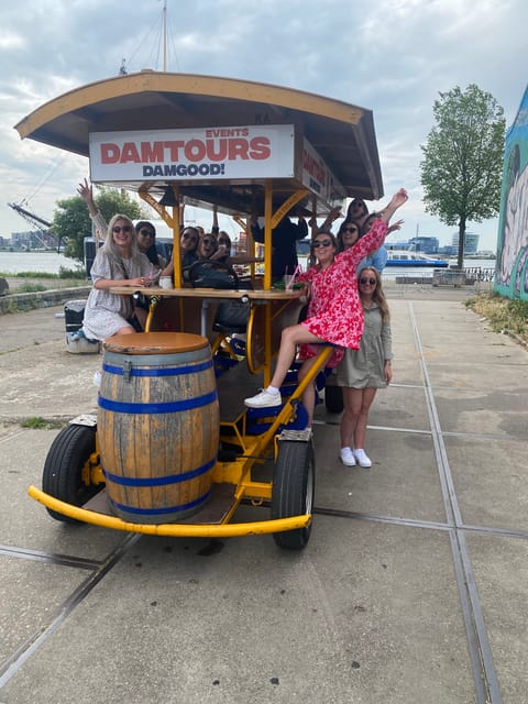 Amsterdam: Shared Party Bike Tour with Beer - Getting on board: rain protection, seats, and how the electric assist changes everything