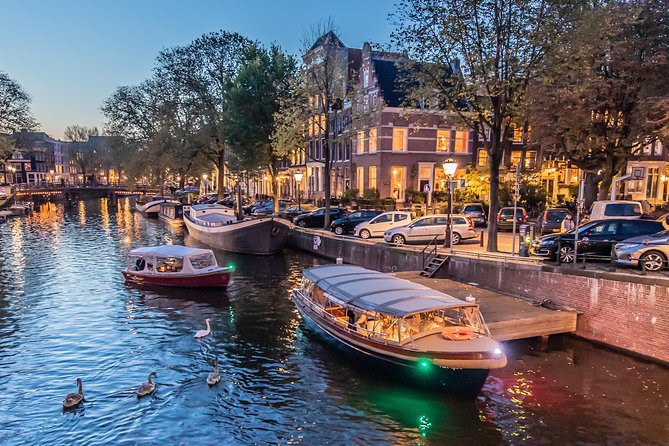 Amsterdam Small-Group Evening Canal Cruise Including Wine, Craft Beer, Cheese - The route: Jordaan, Prinseneiland, Anne Frank House area, and the bridges