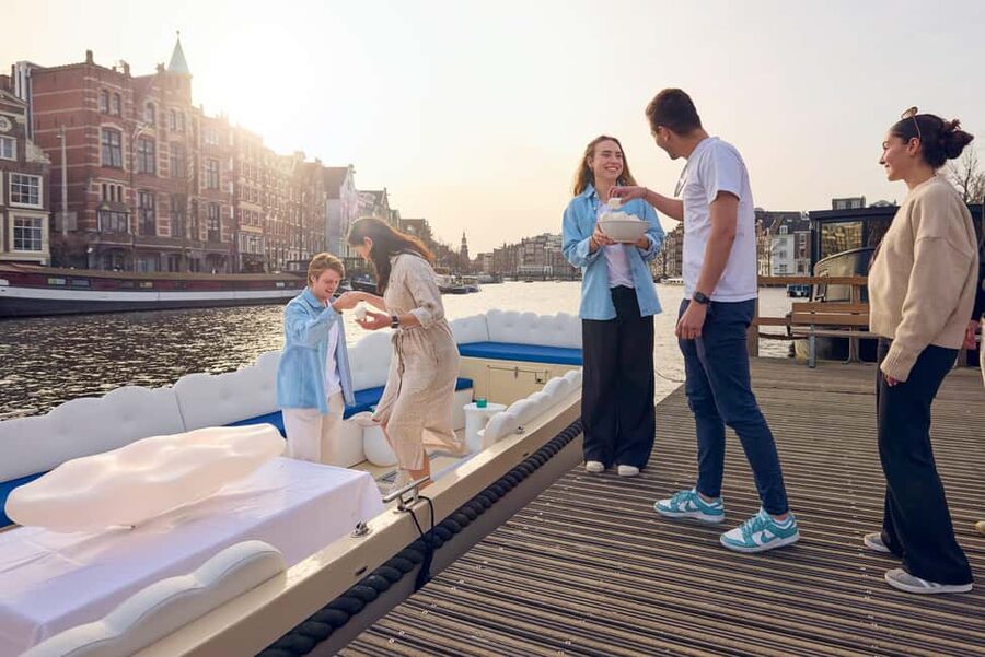 Amsterdam: Smoke & Cruise on covered Cannabis Boat With Bar - Key takeaways before you board
