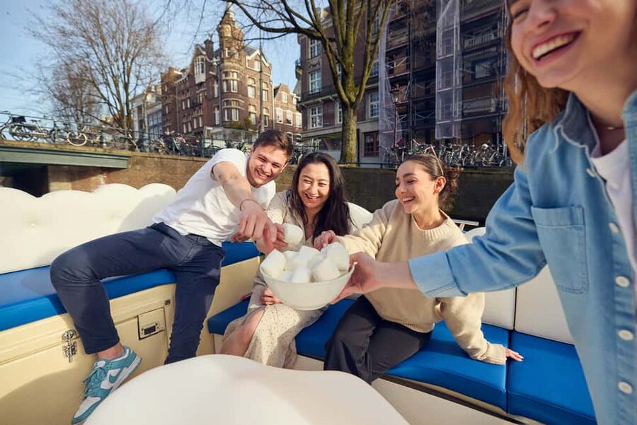 Amsterdam: Smoke & Cruise on covered Cannabis Boat With Bar - Weather and comfort: covered roof in fall and winter