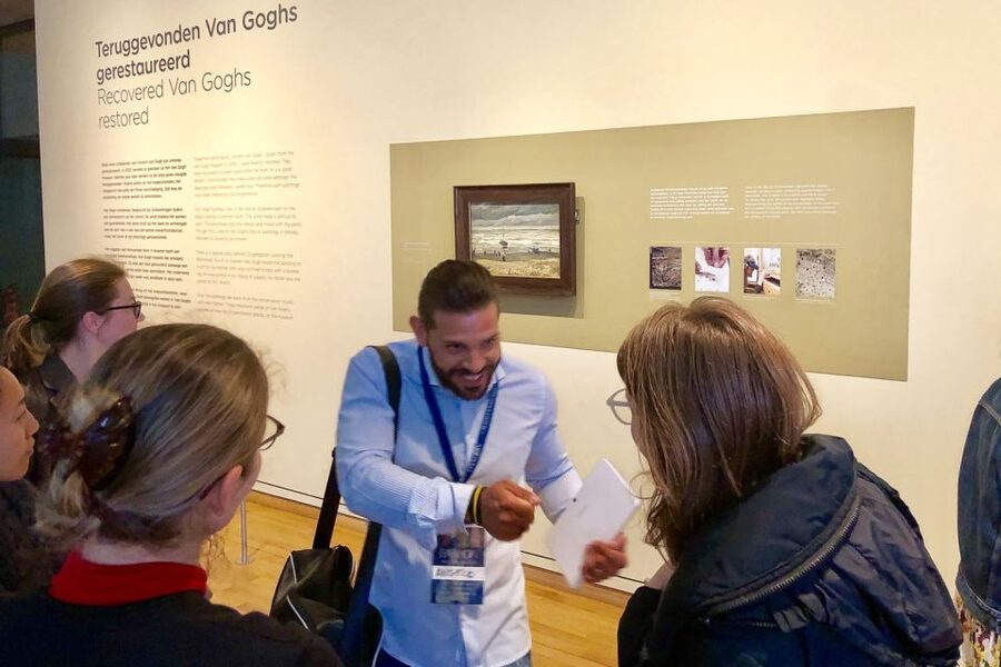 Amsterdam: Van Gogh Museum Masterpieces Tour up to 8 guests - Timed Van Gogh entry at Cobra Cafe, with a meet point you can actually find
