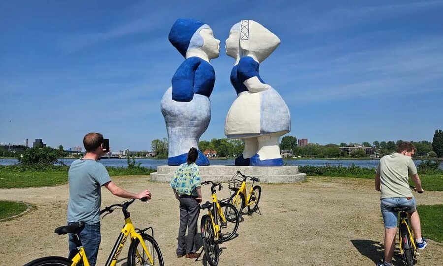 Amsterdam: Zaanse Schans E-Bike Tour with Windmills & Cheese - The Ride Out of Amsterdam: Ferry, Chalk Mill, and ’t Twiske