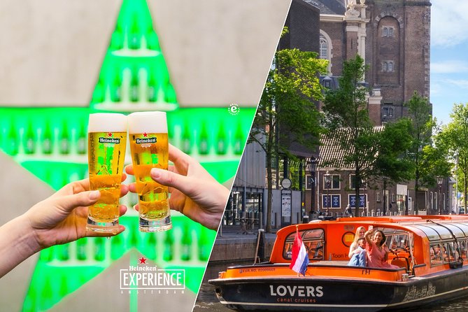 Combo Ticket: Heineken Experience Amsterdam and 1h Canal Cruise - Lovers Canal Cruises: UNESCO Canal Views With GPS Audio, Not A Live Guide