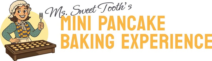Dutch Mini Pancake Baking Experience with Ms. Sweettooth - The 45-Minute Flow: Welcome Drink, Character, and Baking Turns