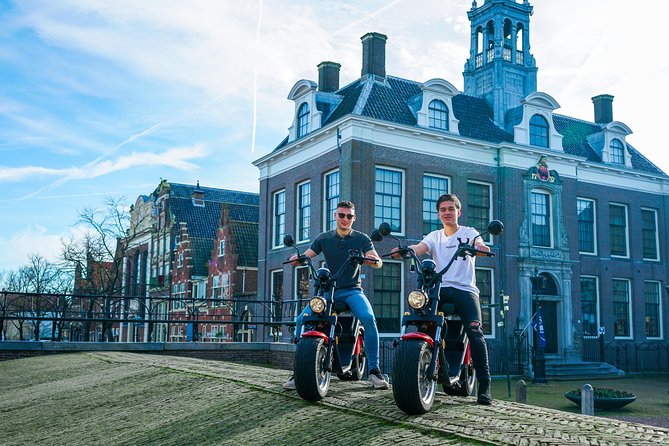 E-scooter rental Volendam - Countryside of Amsterdam - Monnickendam’s Old Harbor, Bronze-Brick Streets, and a Brewery Stop