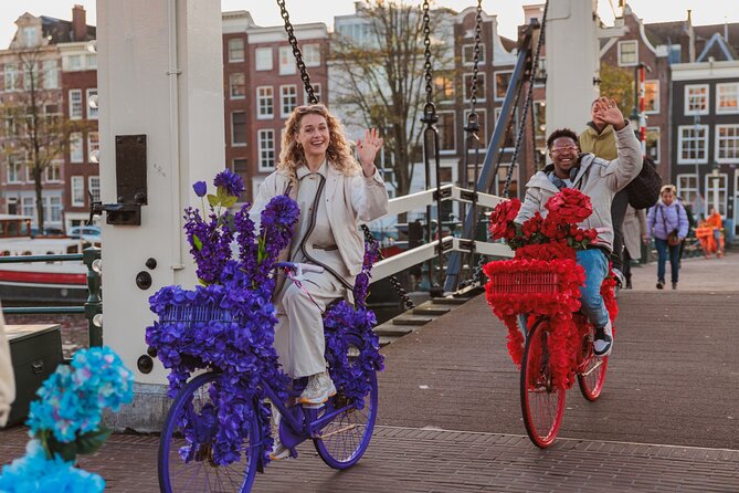 Explore Amsterdam canals on iconic Flower Bikes - Stop-by-Stop: From Anne Frank House to the UNESCO Canal Ring