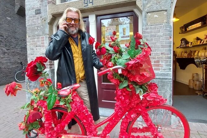 Explore Amsterdam canals on iconic Flower Bikes - Red Light District Slice and the Lively Entertainment Center