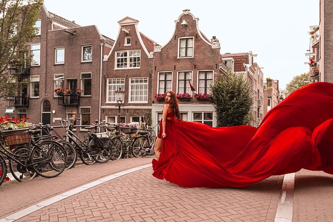 Flying Dress Photoshoot Experience in Amsterdam and Sea Coast - Choosing Your Dress in Advance (Waist Up to 90 cm)
