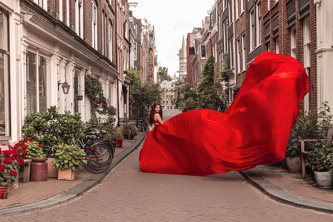 Flying Dress Photoshoot Experience in Amsterdam and Sea Coast - Your Online Gallery: Pick 8, Then Retouch and Color Correct