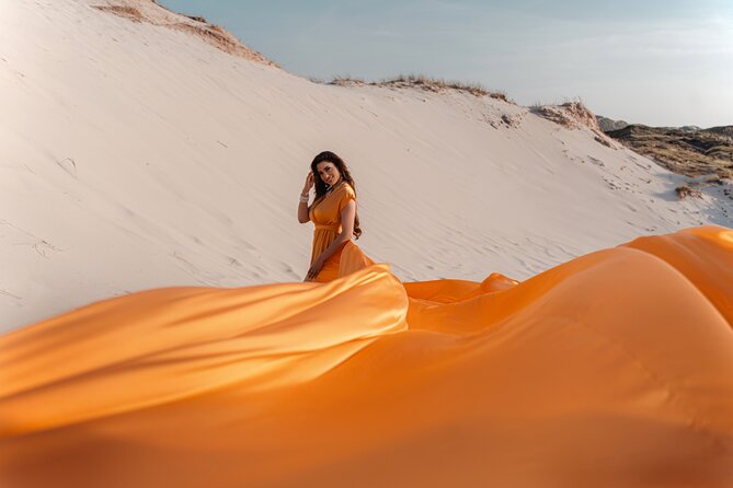 Flying Dress Photoshoot Experience in Amsterdam and Sea Coast - Evening Hours and Real Amsterdam Timing Tips