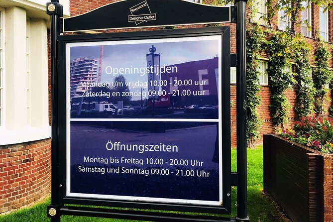 Roermond Designer Outlet Day Trip Incl. Extra Discount Voucher - Notes on the schedule and meeting point you should remember
